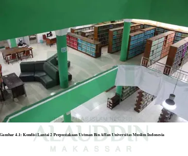 Gambar 4.1: Kondisi Lantai 2 Perpustakaan Ustman Bin Affan Universitas Muslim Indonesia 