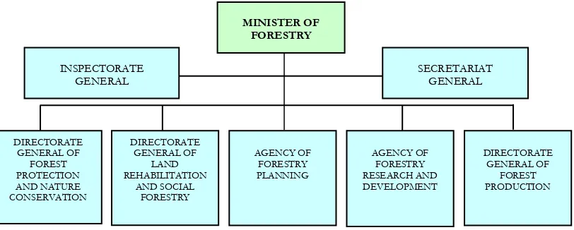 Figure 12.  Organisation Structure of the Ministry of Forestry 