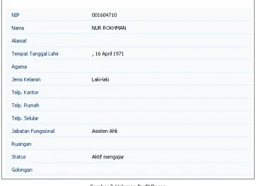 Gambar 7. Halaman Profil Dosen 
