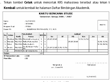 Gambar 11. Hasil Cetak KRS 