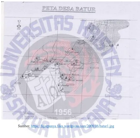 Gambar 2: Peta Desa Batur, Kecamatan Getasan, Kabupaten Semarang – Jawa Tengah 