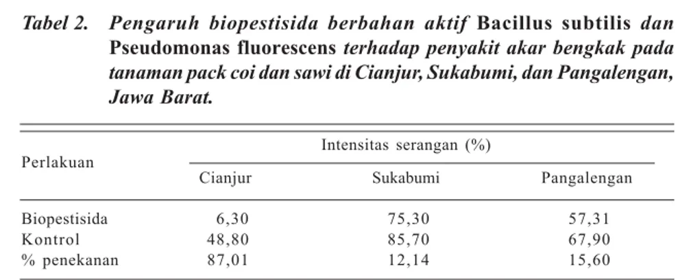 Tabel 1. Rata-rata intensitas serangan penyakit karat pada krisan pada perlakuan varietas dan  perompesan daun terinfeksi.