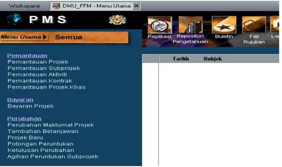 Figure 12 : Notice of change menu 