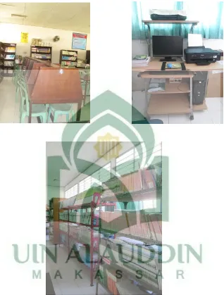 Gambar 2: Sarana dan prasarana dalam perpustakaan SMA Negeri 13 Makassar 