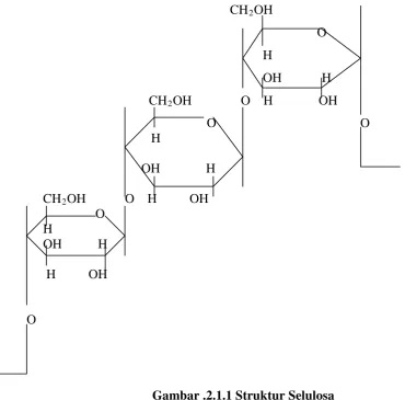 Gambar .2.1.1 Struktur Selulosa 