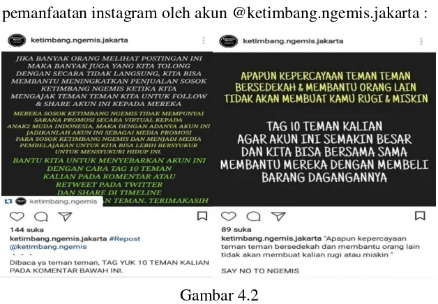 Postingan konten foto pesan persuasif padaGambar 4.2  instagram 