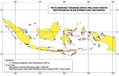 Tabel. 1. Dugaan luasan tegakan hutan Nyamplung di Indonesia 