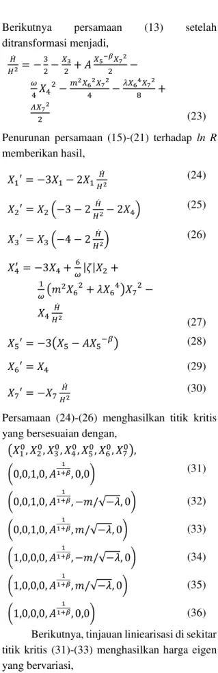 Tabel 1. Vektor Eigen dari Persamaan (37) 