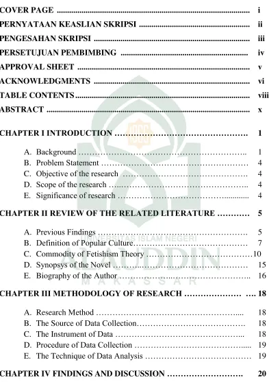 TABLE CONTENTS ....................................................................................