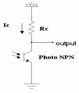Gambar 2. 1  Rangkaian fototransistor  