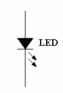 Gambar 2.2   Simbol Light Emitting Diode (LED) 