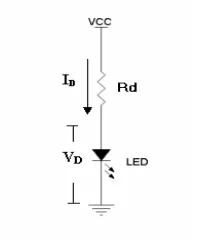 Gambar 2.3. adalah rangkaian dasar dari LED infra 0merah. 