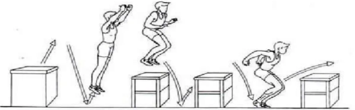 Gambar 1.Gerakan Latihan Box Jump 