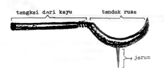 Gambar 3.l.b. alat pembuat tato tradisional Mentawai 