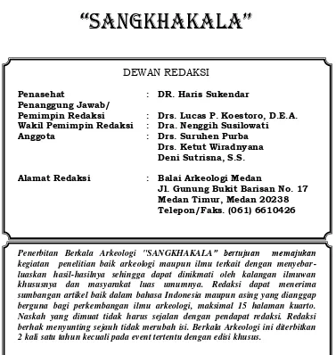 Gambar sampul :  Yaksa di dinding Biaro Bahal I (Dok. Balai Arkeologi Medan) 
