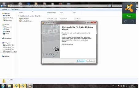 Gambar 3.1.1 Halaman awal penginstalan FL STUDIO 9 