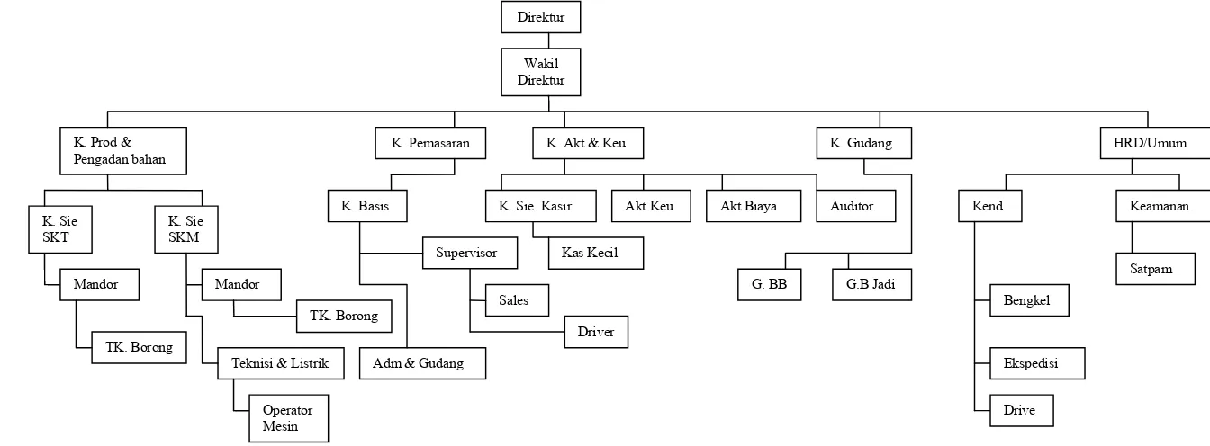 Gambar IV.1   Struktur Organisasi Perusahaan                                                       