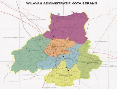 Gambar 4.1 Peta Wilayah Kota Serang 
