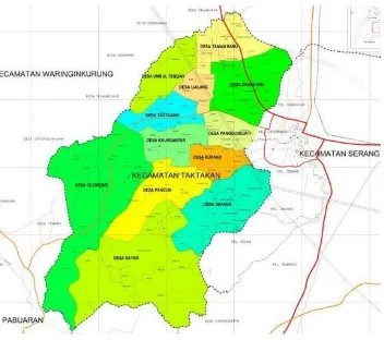 Gambar 4.2 Peta Wilayah Kecamatan Taktakan 