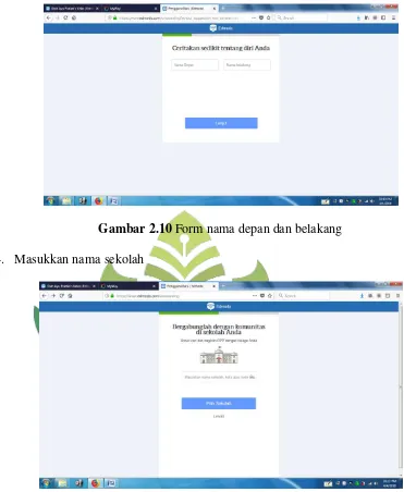 Gambar 2.10 Form nama depan dan belakang 