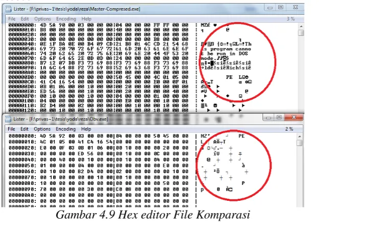 Gambar 3.3 Hexa Program (nilai  AA pada offset ; 00000290 ) 