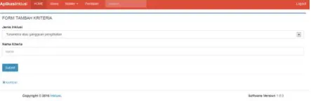 Gambar. 8.19 Input kriteria 