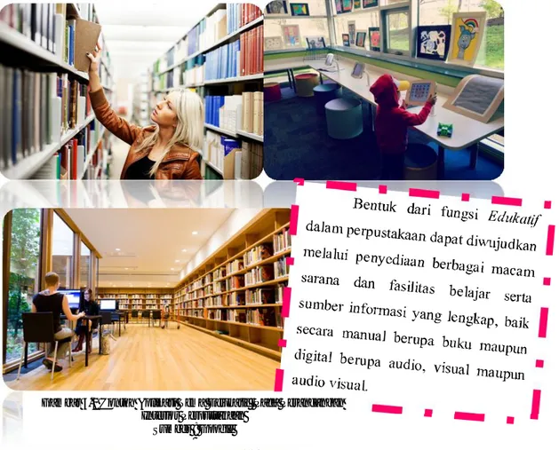 Gambar 4.2 Contoh Aplikasi Tema Edukatif  Pada Perancangan  Interior Perpustakaan 