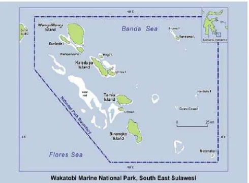 Gambar 1: Peta Kawasan Taman Nasional Wakatobi 