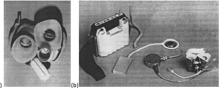 FIGURE 44.8 Typical prototype designs of total artificial hearts: (a) pneumatically powered TAH