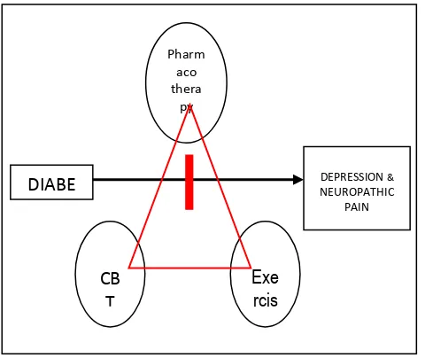 Figure 1. Schematic representation of a central role for managing depression and neuropathic pain in patients with diabetes  