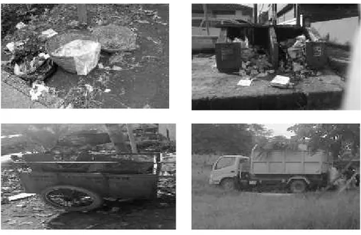 Gambar 1. Pewadahan, Pengumpulan, dan Pengangkutan Sampah (Survey awal, 2012) Jumlah  penduduk  merupakan  salah