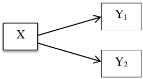 Gambar 3.1 Pengaruh Variabel X dengan Y1 dan Y2        