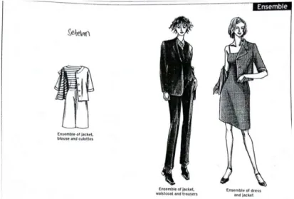 Gambar 2.2 pakaian ensemble  (Bunka Fashion College,2009) 