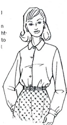 Gambar 2.16 Pakaian Blouse jenis tuck-in blouse  (Bunka Fashion College,2009) 