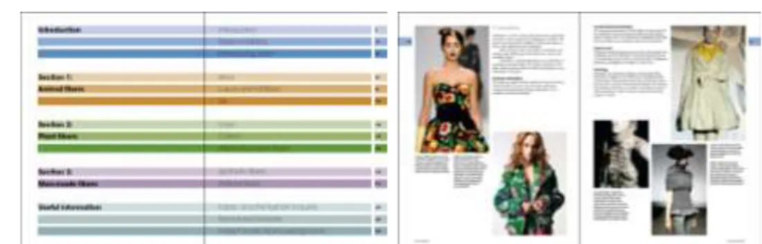 Gambar 2.42 Tampilan penggunaan warna dalam Fabric for Fashion  (sumber: Johnston &amp; Hallet, 201 4) 