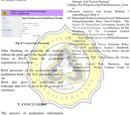 Fig. 8 Graduation Payment 