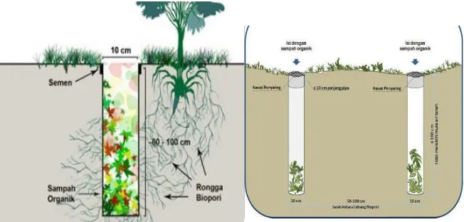Gambar 1.2 Profil Lubang Resapan Biopori 