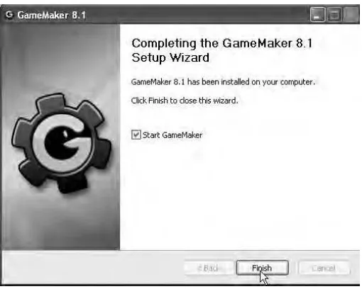 Gambar 1.11. Menjalankan aplikasi GameMaker  