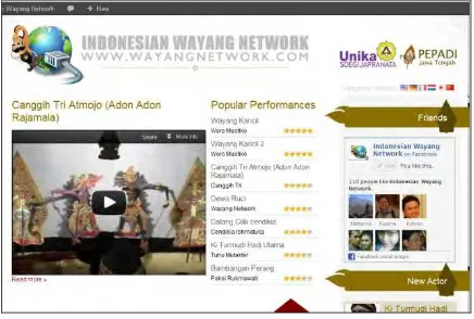 Fig 3. Indonesian Wayang Network Website 