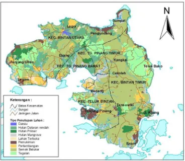 Gambar 4.1. Proporsi luasan tiap tipe hutan di Pulau Bintan 