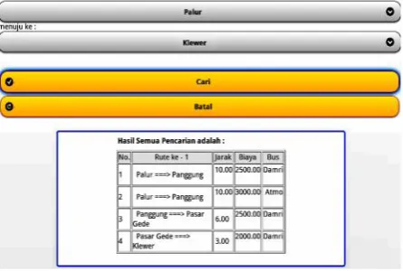 Gambar 8. Tampilan hasil pencarian