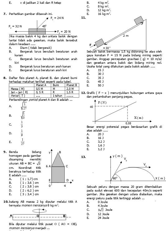 gambar. Anggap percepatan gravitasi ( g) = 10 m/s2