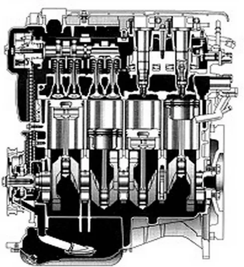 Gambar 2.1 Motor Bensin 4-Langkah 