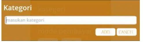 Gambar .16 Field memasukan nama kategori. 