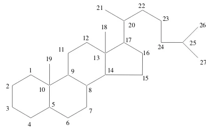 Gambar 2. Struktur kimia β-sitosterol (Harborne, 1984).  