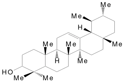 Gambar 3. Struktur kimia α-amyrin  (Harborne, 1984). 