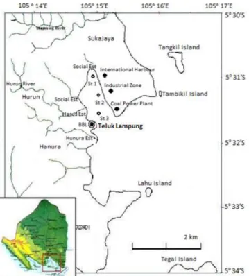 Gambar 1. Lokasi Penelitian (Teluk  Lampung) 