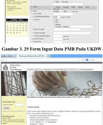 Gambar 3.30 Output Dari Input Data PMB UKDW