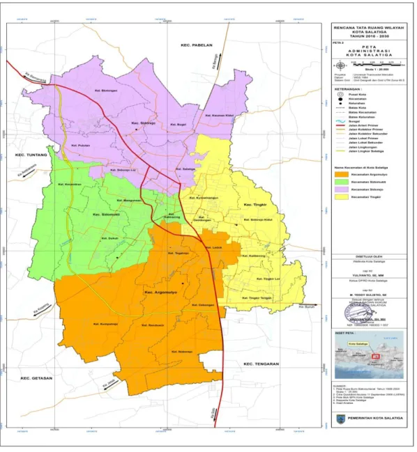 Gambar 1.1.Peta Administrasi Kota Salatiga 