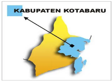 Gambar 1. Wilayah Administrasi Propinsi Kalimantan Selatan. 
